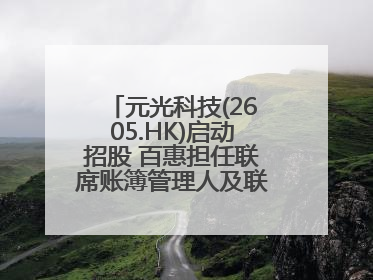 元光科技(2605.HK)启动招股 百惠担任联席账簿管理人及联席牵头经办人