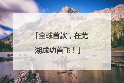 全球首款，在芜湖成功首飞！