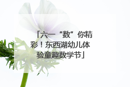 六一“数”你精彩！东西湖幼儿体验童趣数学节