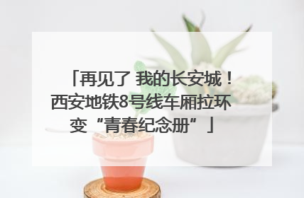 再见了 我的长安城！西安地铁8号线车厢拉环变“青春纪念册”
