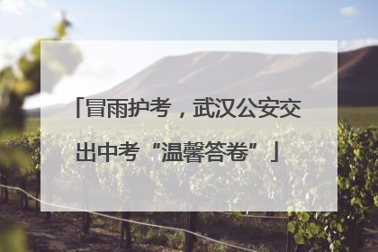 冒雨护考，武汉公安交出中考“温馨答卷”