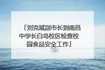 刘克斌副市长到南昌中学长白岛校区检查校园食品安全工作