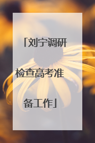 刘宁调研检查高考准备工作
