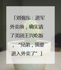 刘强东：进军外卖前，确实请了美团王兴吃饭，“兄弟，我要进入外卖了”
