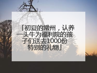 初夏的常州，认养一头牛为福利院的孩子们送去1000份特别的礼物
