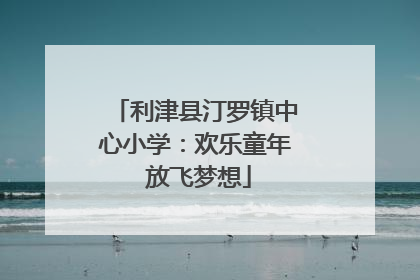 利津县汀罗镇中心小学：欢乐童年 放飞梦想