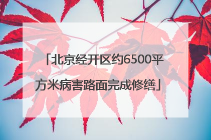 北京经开区约6500平方米病害路面完成修缮