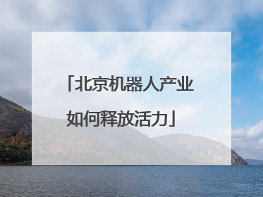 北京机器人产业如何释放活力