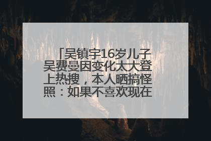 吴镇宇16岁儿子吴费曼因变化太大登上热搜，本人晒搞怪照：如果不喜欢现在的我可以离开