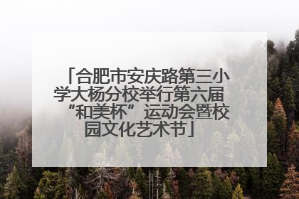 合肥市安庆路第三小学大杨分校举行第六届“和美杯”运动会暨校园文化艺术节