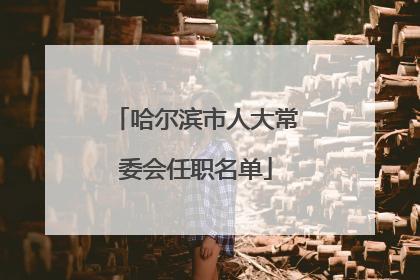 哈尔滨市人大常委会任职名单