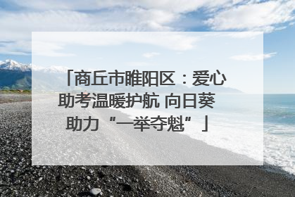 商丘市睢阳区：爱心助考温暖护航 向日葵助力“一举夺魁”