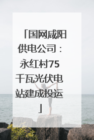 国网咸阳供电公司：永红村75千瓦光伏电站建成投运