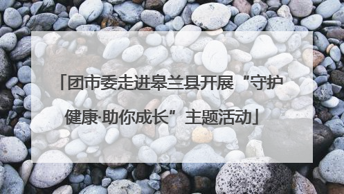 团市委走进皋兰县开展“守护健康·助你成长”主题活动