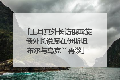 土耳其外长访俄斡旋 俄外长说愿在伊斯坦布尔与乌克兰再谈