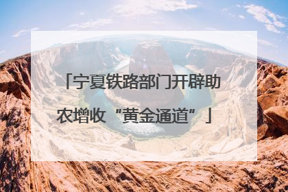 宁夏铁路部门开辟助农增收“黄金通道”