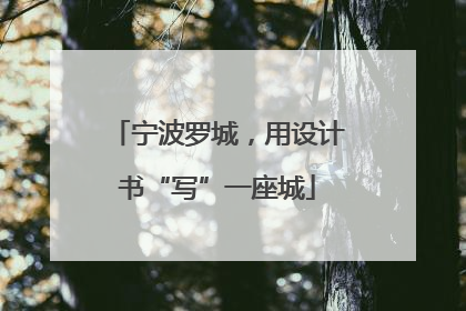 宁波罗城，用设计书“写”一座城