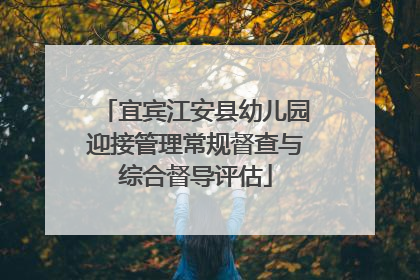 宜宾江安县幼儿园迎接管理常规督查与综合督导评估