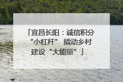 宜昌长阳：诚信积分“小杠杆” 撬动乡村建设“大能量”