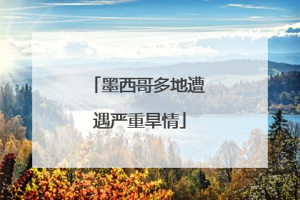 墨西哥多地遭遇严重旱情