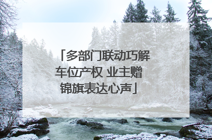 多部门联动巧解车位产权 业主赠锦旗表达心声