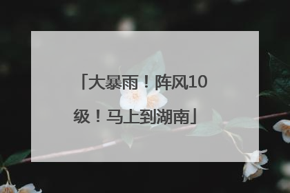大暴雨！阵风10级！马上到湖南