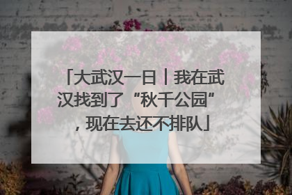 大武汉一日︱我在武汉找到了“秋千公园”，现在去还不排队