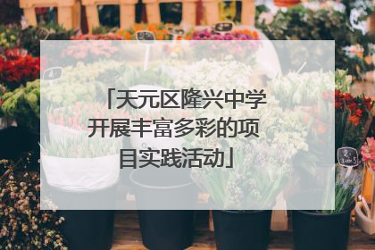 天元区隆兴中学开展丰富多彩的项目实践活动