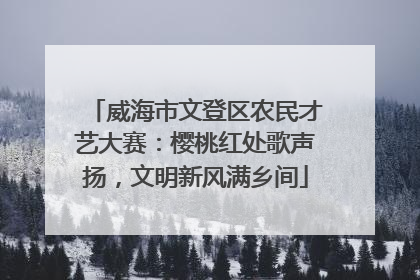 威海市文登区农民才艺大赛：樱桃红处歌声扬，文明新风满乡间