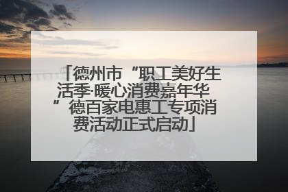 德州市“职工美好生活季·暖心消费嘉年华”德百家电惠工专项消费活动正式启动
