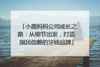 小鹿妈妈公司成长之路：从细节出发，打造国民信赖的牙线品牌