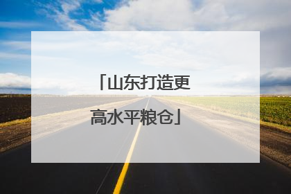 山东打造更高水平粮仓