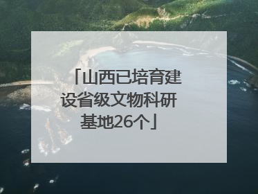 山西已培育建设省级文物科研基地26个