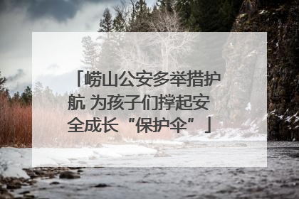 崂山公安多举措护航 为孩子们撑起安全成长“保护伞”