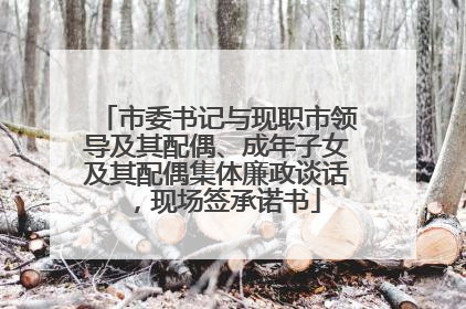 市委书记与现职市领导及其配偶、成年子女及其配偶集体廉政谈话，现场签承诺书