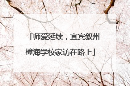 师爱延续，宜宾叙州樟海学校家访在路上
