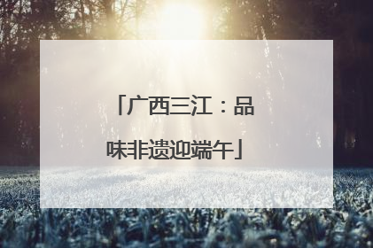 广西三江：品味非遗迎端午