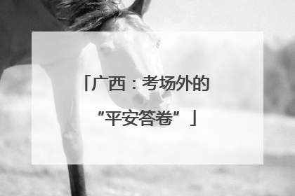 广西：考场外的“平安答卷”