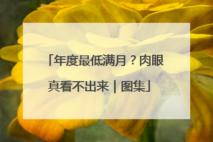 年度最低满月？肉眼真看不出来｜图集
