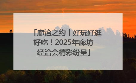 廊洽之约丨好玩好逛好吃！2025年廊坊经洽会精彩纷呈
