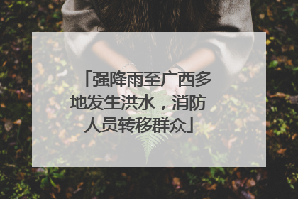 强降雨至广西多地发生洪水，消防人员转移群众