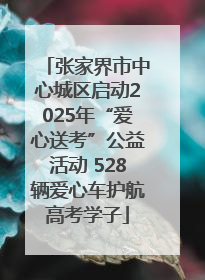 张家界市中心城区启动2025年“爱心送考”公益活动 528辆爱心车护航高考学子