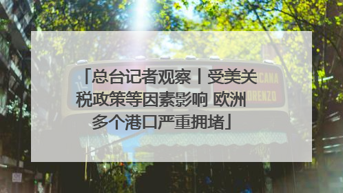 总台记者观察丨受美关税政策等因素影响 欧洲多个港口严重拥堵