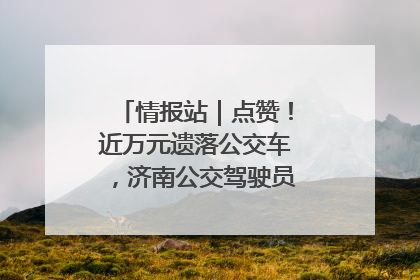 情报站｜点赞！近万元遗落公交车，济南公交驾驶员乘客接力还失主