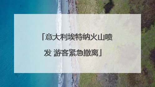 意大利埃特纳火山喷发 游客紧急撤离