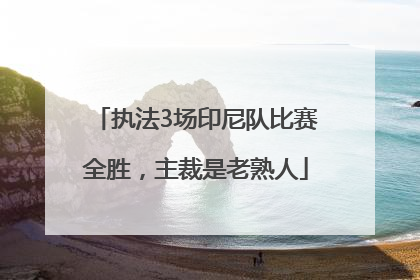 执法3场印尼队比赛全胜，主裁是老熟人