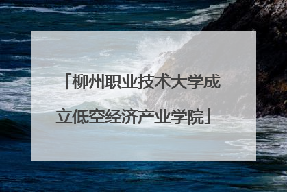 柳州职业技术大学成立低空经济产业学院
