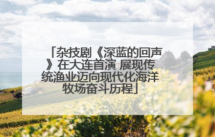 杂技剧《深蓝的回声》在大连首演 展现传统渔业迈向现代化海洋牧场奋斗历程