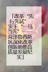 改革“先行先试” 实干“一马当先”——菏泽鲁西新区深化改革创新助推高质量发展纪实