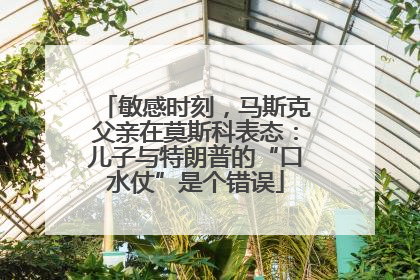 敏感时刻，马斯克父亲在莫斯科表态：儿子与特朗普的“口水仗”是个错误
